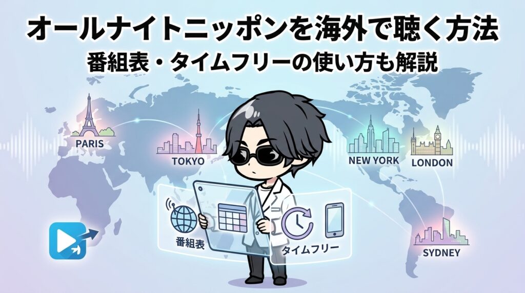 オールナイトニッポンを海外で聴く方法｜番組表・タイムフリーの使い方も解説【2026年最新】