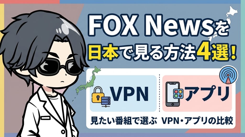 FOX Newsを日本で見る方法4選！見たい番組で選ぶVPN・アプリの比較【2026年最新】