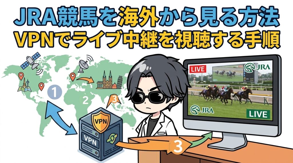 JRA競馬を海外から見る方法｜VPNでライブ中継を視聴する手順【2026年最新】