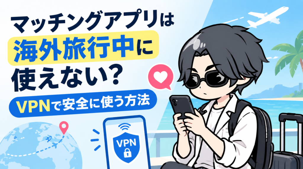 マッチングアプリは海外旅行中に使えない？VPNで安全に使う方法【2026年最新】